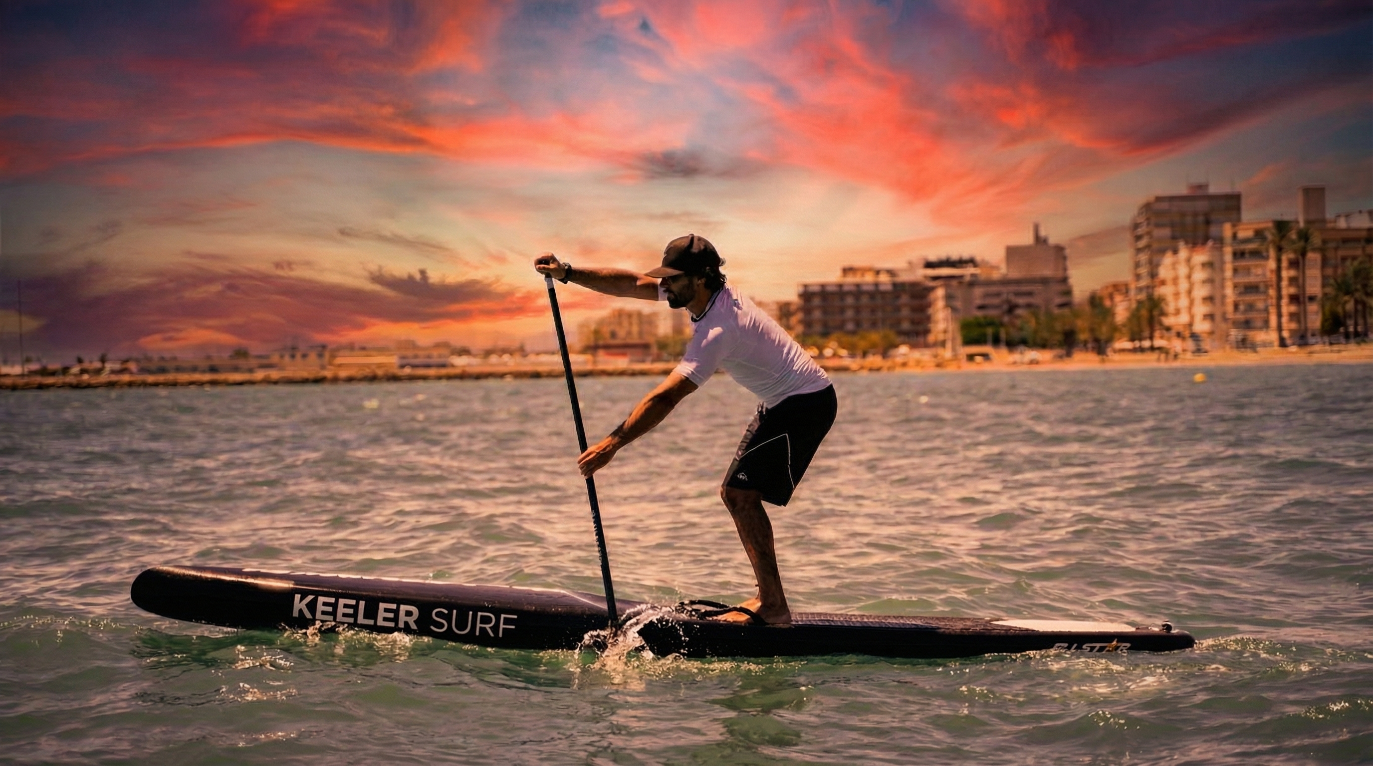 Keeler fin at sunset